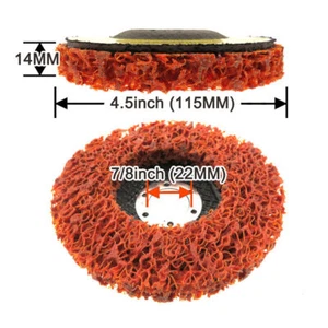 Diameter Paint Rust Removal For Grinder4.5" Poly Strip Disc Wheel 115mm - Picture 1 of 9