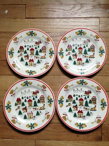 Jamestown China THE JOY OF CHRISTMAS Set of 4 Salad Plates  - Imagen 1 de 6