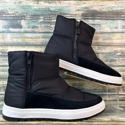 Blondo Puffer Botines Mujer 10 Negro Impermeable Cremallera Invierno Nieve Lluvia Forrado Foto 1 de 4