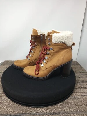 Nine West Peer 2 Faux Fur Cuff Ankle Boots Faux Suede Medium Women's Size 7.5 - Изображение 1 из 4