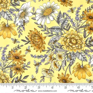 MODA FABRICS WITH#56083 12 "HONEY & LAVENDER" OVER ALL PRINT BTY - Picture 1 of 1