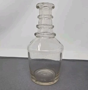 Antique Flint Glass Wide Lip Bar Bottle 9 1/4” 1840s American - Picture 1 of 9