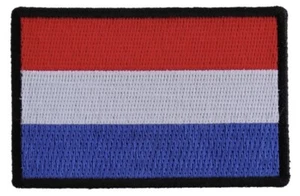DUTCH NETHERLANDS FLAG EMBROIDERED 2 x 3 PATCH **FREE SHIPPING* - Picture 1 of 1