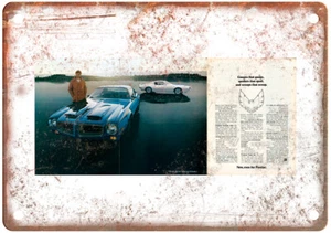 Vintage 1970 Pontiac Firebird Auto Ad Reproduction Metal Sign A12334 - Picture 1 of 2