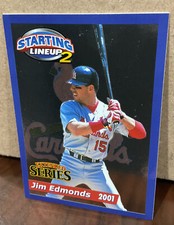 JIM EDMONDS 2001 MLB STARTING LINEUP 2 CARD (EXTENDED SERIES) - STL CARDINALS