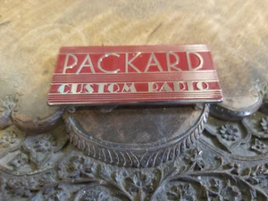 Packard Custom Radio Name Plate Philco 1936 1937 1938 maybe other years - Picture 1 of 5