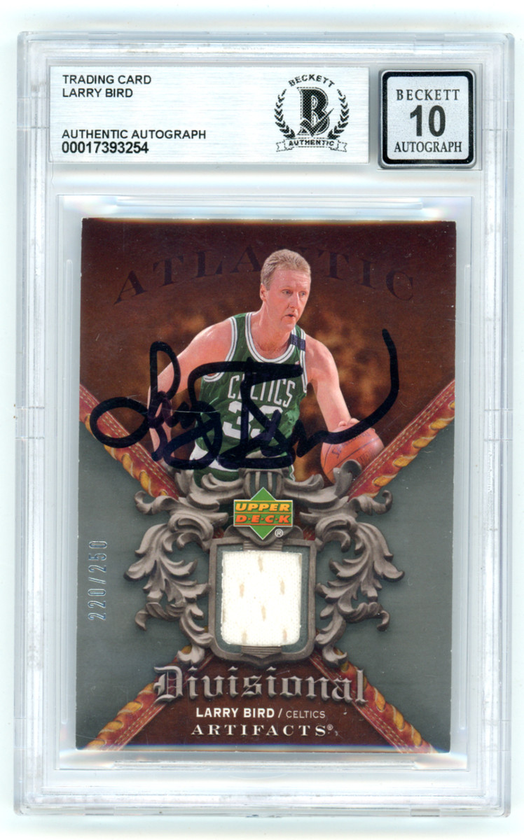 LARRY BIRD 2008/09 UD BLACK FLAG PATCH AUTOGRAPH /33 AUTO INSERT ｜NBA