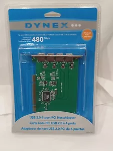 Dynex DX-UC104 4-Port USB 2.0 PCI Desktop Card Sealed NOS NIB - Picture 1 of 3