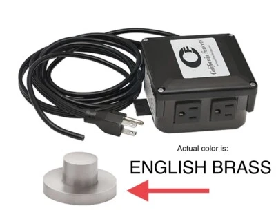 Interruptor de aire California Faucets 9610-K50-EB para eliminador de residuos acabado latón inglés - Imagen 1 de 4