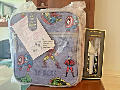 School Pottery Barn Marvel Avengers Iron Man Thor Bolsa de almuerzo Disney Comic Boy -h Foto 1 de 4