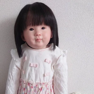 28'' Finished Reborn Baby Doll Toddler Girl Cute Face Cloth Body Handmade Gift - Picture 1 of 3