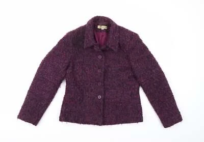 Husen Moda Womens Purple Pea Coat Size 12 Button - Image 1 of 4
