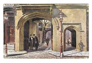 LONDON - ENTRANCE TO CHARTERHOUSE Artist Charles E Flower 1904 TUCK Postcard - Picture 1 of 1