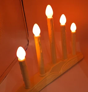 Vintage Electric Window Christmas Holiday Winter Faux Drip Candles - Picture 1 of 9