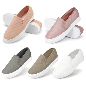 JENN ARDOR Women's Slip On Sneakers Fashion Low Top Comfort Walking Flat Shoes - Picture 1 of 79