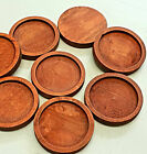 25mm Wood Bezel Trays - Cherry Colour  Choose your Qty