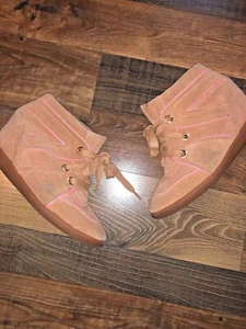 SCHUTZ City Sneaker Size 5 Tan Beige Ankle Booties Wedge Sneakers - Picture 1 of 9