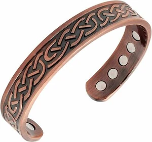 Pure Copper Magnetic Pain Relief Bracelet Arthritis Bangle Healing Bio Therapy - Picture 1 of 4