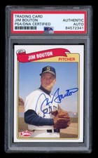 1989 PHILADELPHIA GUM #66 JIM BOUTON SEATTLE PILOTS PSA AUTOGRAPHED SIGNED CARD