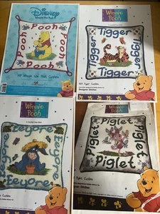 H9 H10 H13 H14 Four Winnie Pooh & Friends cross stitch PATTERNS - Picture 1 of 14