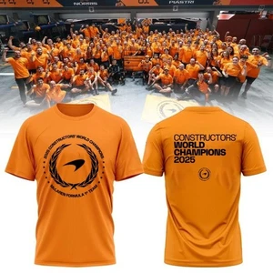 HOT NEW! McLaren Racing Team 2025 Constructors Champions Shir Fan Made - Picture 1 of 4