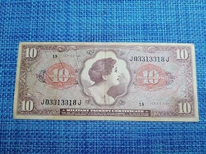 🇺🇸 USA Military Payment series 641 P-M63 10 dollars 1965 banknote 042725-12 - Picture 1 of 2