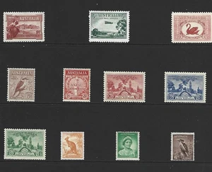 Selection 11 Early  Australian  Stamps Mint - Picture 1 of 1