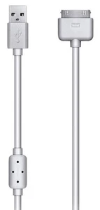 LMS DATA - Witte USB naar 30-Pin Kabel - Afbeelding 1 van 1