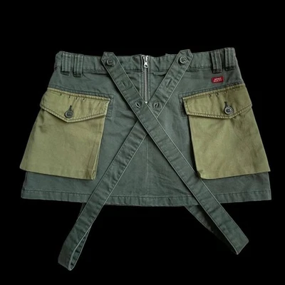 Miss Sixty y2k военного стиля хаки грузовой мини юбка с большими карманами и брекетами - Изображение 1 из 4