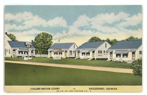 Collins Motor Court Motel HAZLEHURST GA Georgia Roadside Vintage Postcard - Picture 1 of 2