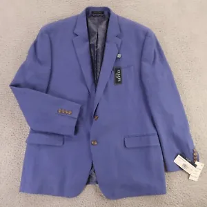 Chaps Jacket Blue Linen Blend Sport Coat Blazer Big & Tall 46R* - Picture 1 of 16