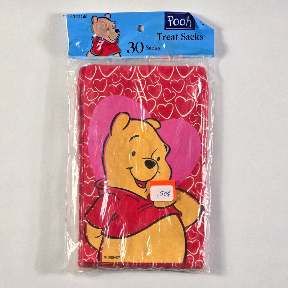 Bolsas de colección 1999 Disney Winnie The Pooh corazón rojo San Valentín golosinas favor - 30 unidades Foto 1 de 4