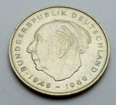 MONEDA ANTIGUA ALEMANIA 2 MARCOS 1973 F Foto 1 de 2