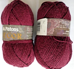 2 Skeins Patons Decor Acrylic Wool Yarn 3.5 oz/210yds - Picture 1 of 5