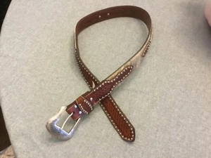 Women's Western Leather and Horsehair Belt Size 32 New - Picture 1 of 6