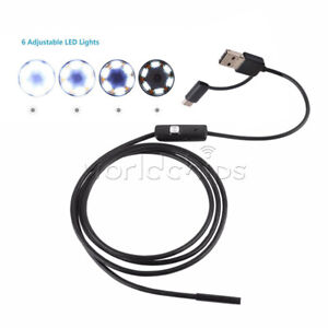 HD Endoscope Borescope Inspection Camera For USB Type C Android PC Computer New