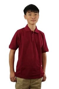 3 Pack School Uniform Short Sleeve Polo Shirts Sizes 4-20 Cotton Blend Tag-Free - Picture 1 of 39