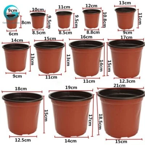 Plastic Plant Flower Pots Nursery Seedlings Pot Plant Container 100Pcs - Picture 1 of 19