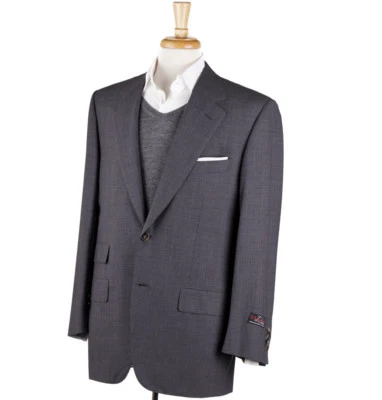 New $3295 D'AVENZA Medium Gray Woven Super 150s Wool Sport Coat 42 R - Image 1 of 4