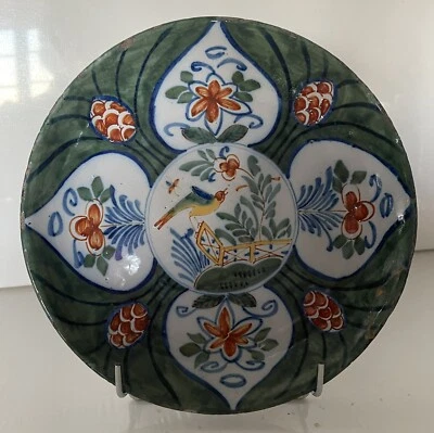 Delft - Assiette en faïence de DELFT dite aux quatre coeurs - Fin XVII ème - Photo 1/4