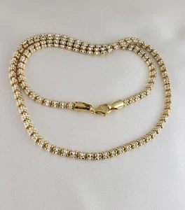 925 Sterling Silber Eis 3 mm 22" Kette Halskette - Bild 1 von 1