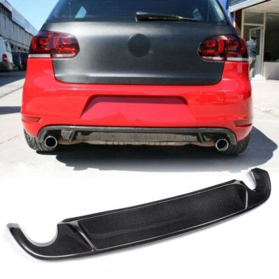 Difusor de parachoques trasero de fibra de carbono apto para Volkswagen VW Golf 6 VI MK6 GTI 10-13 Foto 1 de 4