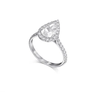 Diamond Engagement Ring VVS2 E Pear 2.25 Ctw Lab Created IGI Certified Sparkling - Picture 1 of 6