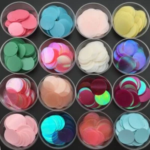 Large Round Flat Paillettes Sequins Sewing Wedding Bags Garment Craft Sequin 25g - Picture 1 of 32