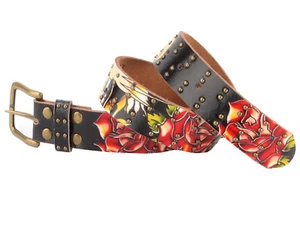 Ed Hardy EH3131 Open Mouth Tiger Girls-Leather Belt - Picture 1 of 16