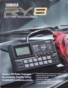 Yamaha RY8 Compact Drum Machine Rhythm Programmer Original Color Brochure, Japan - Picture 1 of 1