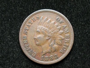 OLD COIN SALE! XF 1883 INDIAN HEAD CENT PENNY w/DIAMONDS & FULL LIBERTY #150G - Picture 1 of 2