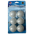 6 Ping Pong White Table Tennis Balls Lightweight Plastic Toy Game Balls 40mm