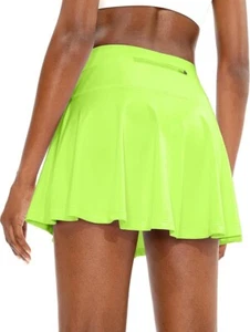SANTINY Pleated Tennis Skirt for Women with 4 Pockets Women's High Waisted Athle - Picture 1 of 11