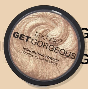 Technic Get Gorgeous Highlighting Powder Pressed Shimmer Face Makeup Golden 6g - Picture 1 of 4